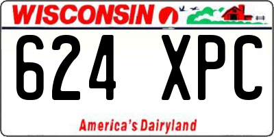 WI license plate 624XPC