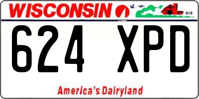 WI license plate 624XPD
