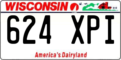 WI license plate 624XPI