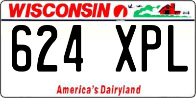 WI license plate 624XPL