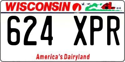 WI license plate 624XPR
