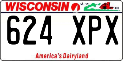 WI license plate 624XPX