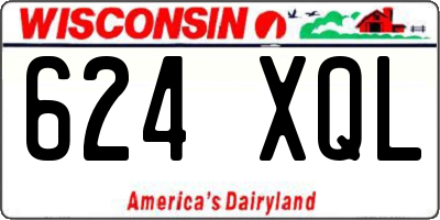 WI license plate 624XQL