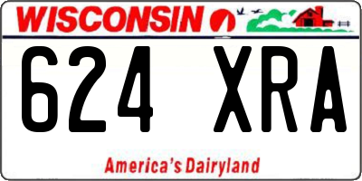 WI license plate 624XRA