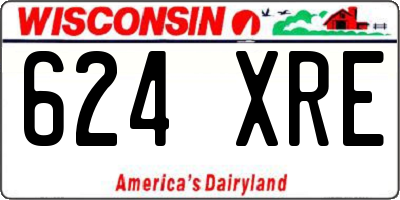 WI license plate 624XRE
