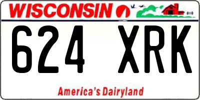 WI license plate 624XRK