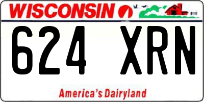 WI license plate 624XRN