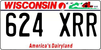 WI license plate 624XRR