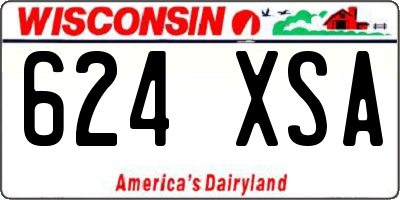 WI license plate 624XSA