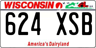 WI license plate 624XSB