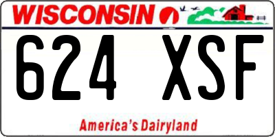 WI license plate 624XSF