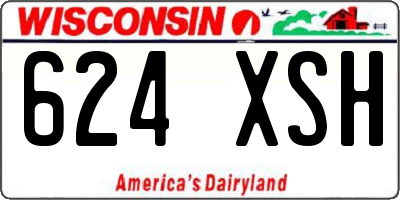 WI license plate 624XSH