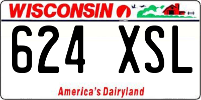WI license plate 624XSL