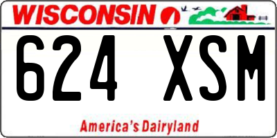 WI license plate 624XSM