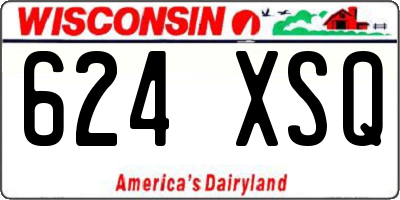 WI license plate 624XSQ