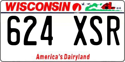 WI license plate 624XSR