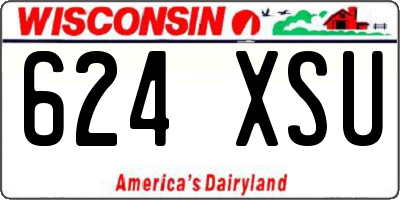 WI license plate 624XSU