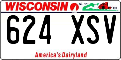 WI license plate 624XSV