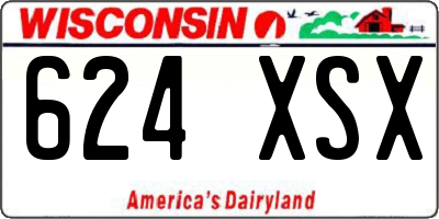 WI license plate 624XSX