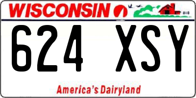 WI license plate 624XSY