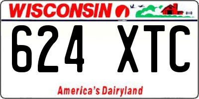 WI license plate 624XTC