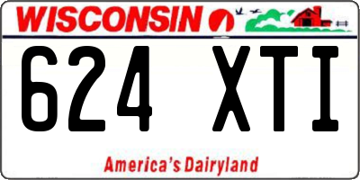 WI license plate 624XTI