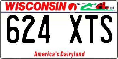 WI license plate 624XTS