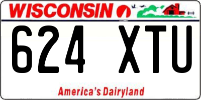 WI license plate 624XTU