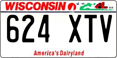 WI license plate 624XTV