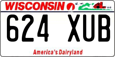 WI license plate 624XUB