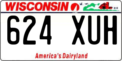 WI license plate 624XUH