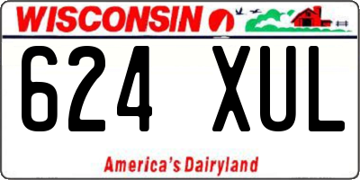 WI license plate 624XUL