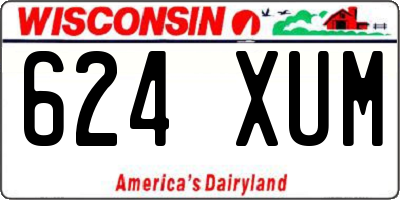 WI license plate 624XUM