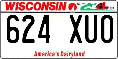 WI license plate 624XUO
