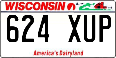 WI license plate 624XUP