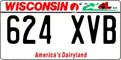 WI license plate 624XVB