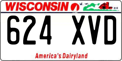 WI license plate 624XVD