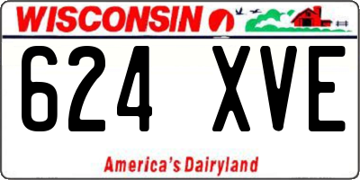 WI license plate 624XVE