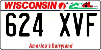 WI license plate 624XVF