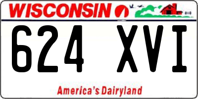 WI license plate 624XVI