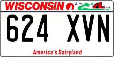 WI license plate 624XVN
