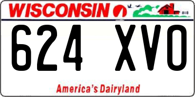 WI license plate 624XVO