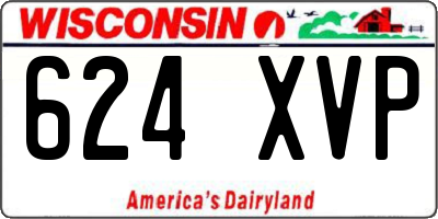 WI license plate 624XVP