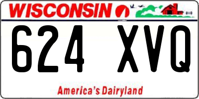 WI license plate 624XVQ