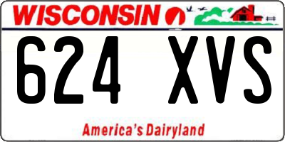 WI license plate 624XVS