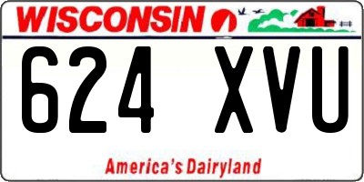WI license plate 624XVU