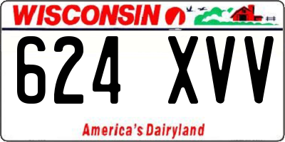 WI license plate 624XVV