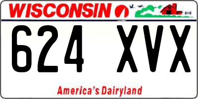 WI license plate 624XVX
