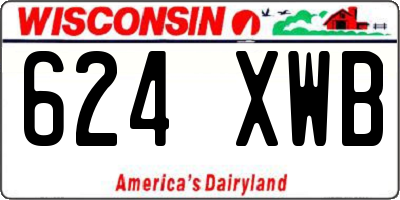 WI license plate 624XWB
