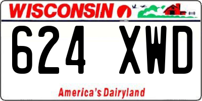 WI license plate 624XWD